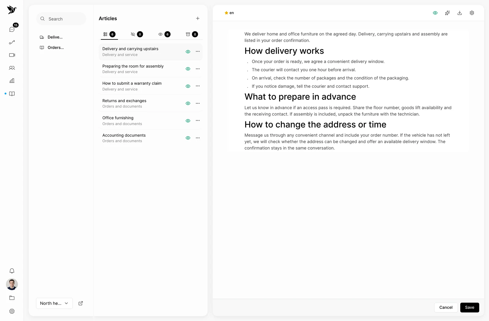 Company knowledge base